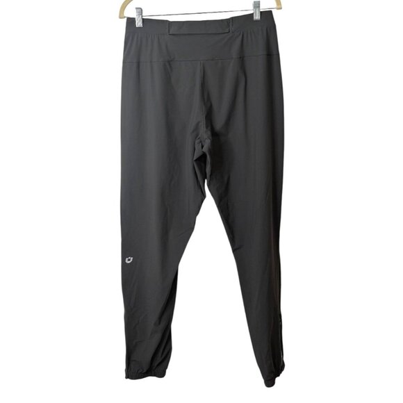 IBKUL Gray Joggers Stretch Activewear Pants Zip Ankle Size M - Picture 2 of 8